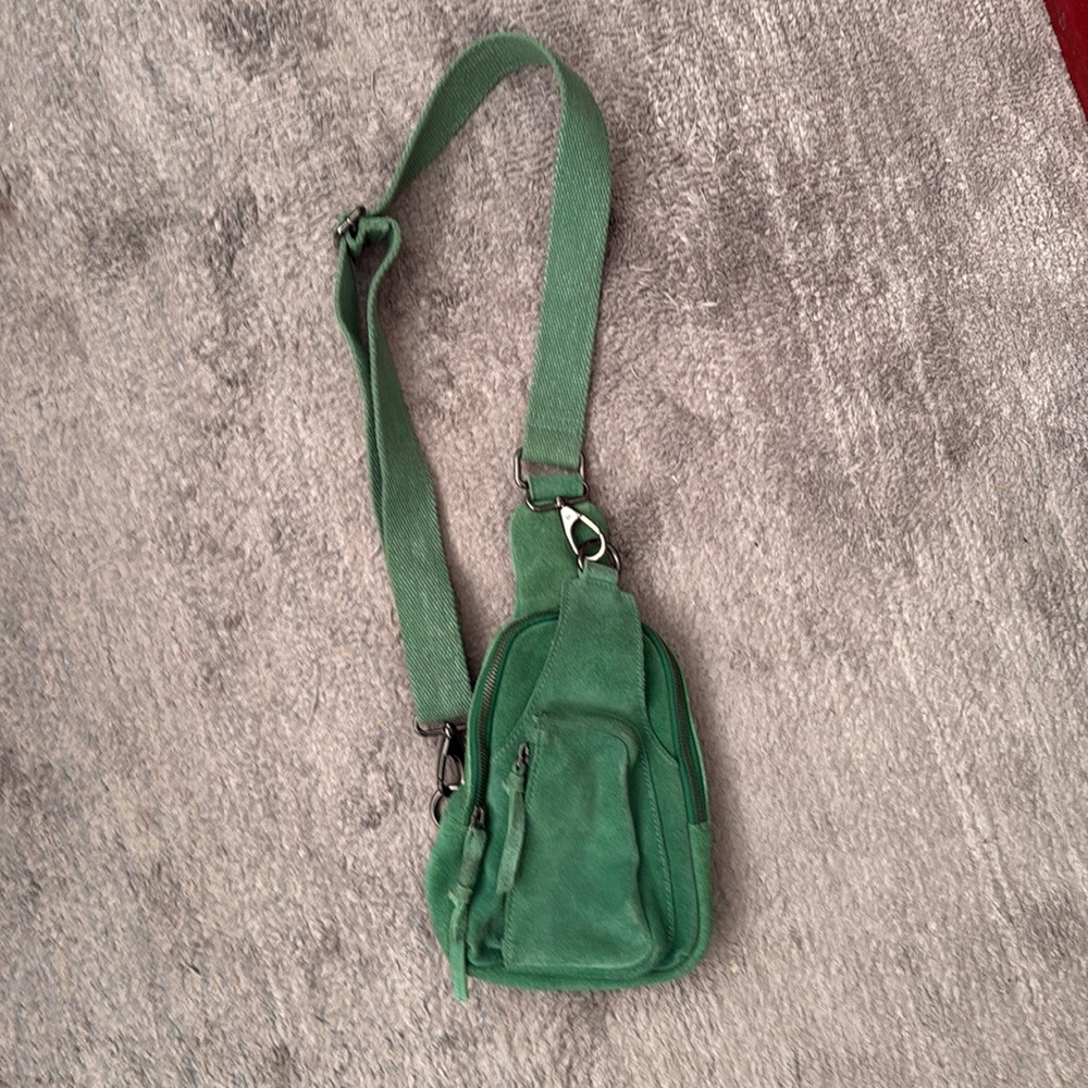 free people cross body bag in emerald
